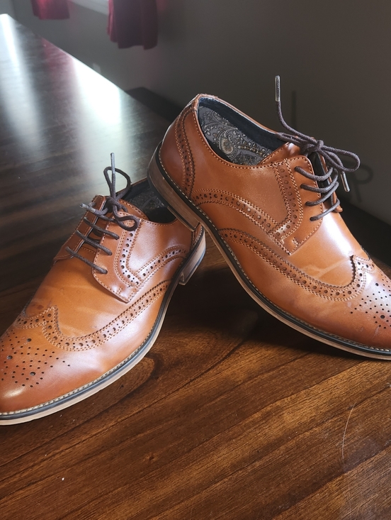 Bruno Marc Other - Men's Cognac Leather Wingtip Oxfords. Bruno Marc. Brown size 7 dress shoes